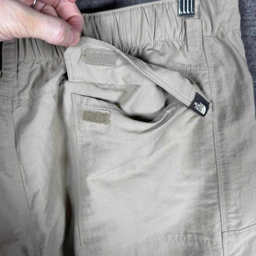 The North Face Convertable Hiking Cargo Pants Khaki Zip Off Legs‎ Mens XL Hiking